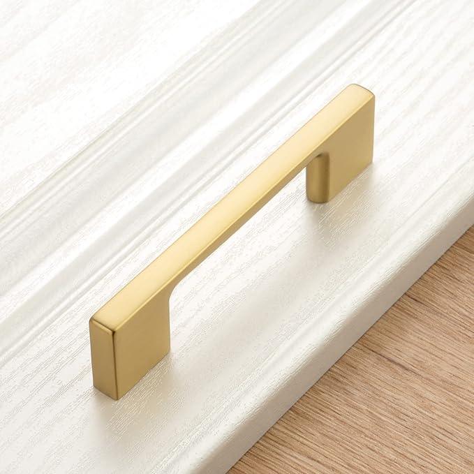 KOOFIZO 10 Pack 3 Inch Brushed Gold Kitchen Cabinet Pulls Gold Cabinet Handles Gold Cabinet Hardware for Kitchen Cabinets Drawer P01 Dresser Cupboard Bedroom Bathroom - ModernBath