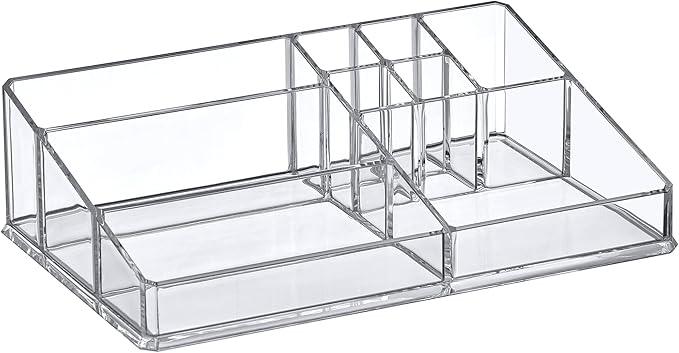 Amazing Abby - Tiffany - Acrylic Cosmetic Organizer, Transparent Plastic Makeup Holder, Compartmented, Shatter-Proof, Perfect Bathroom Vanity Storage Solution for Beauty Supply, Large - ModernBath