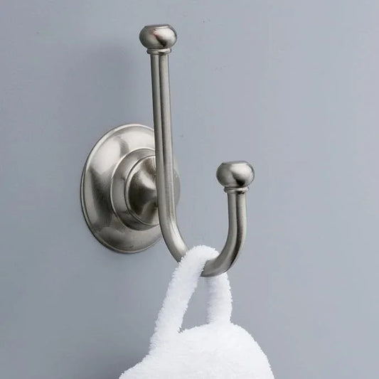 Delta Porter (1-Pack) Towel Hooks SpotShield Brushed Nickel Double J, Wall Mounted, Robes Holder Bathroom Accessories PTR35-BN - ModernBath