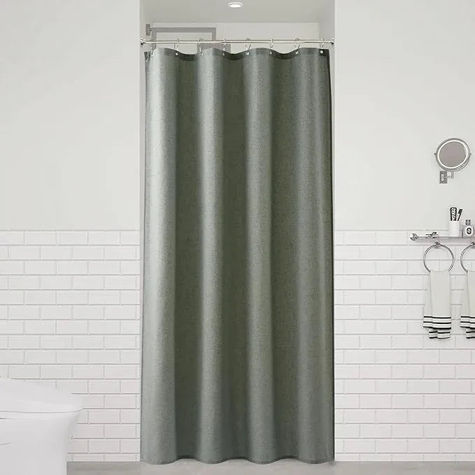 Naturoom Desert Sage 48 Inch Shower Curtain - Stall Narrow Half Linen Ultra Thick Fabric Shower Curtain Set with Hooks, Boho Farmhouse Rustic RV Camper Bath Curtains for Bathroom, 48x72 - ModernBath