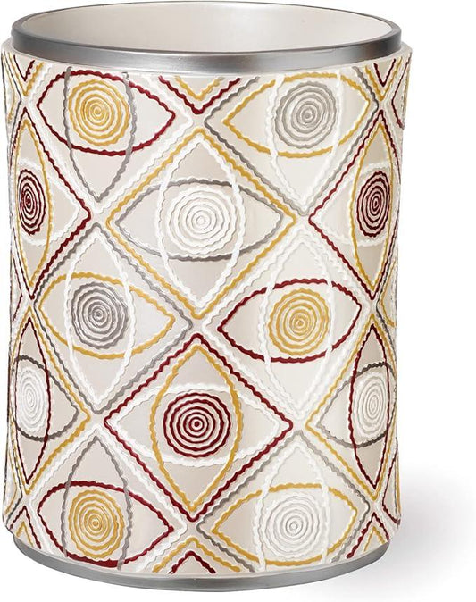 Zahari Home 2pc Sedona Modern Bath Accessories Set Waste Basket & Tissue Box Modern Classic Contemporary Decorative Beautiful Designs Bathroom Decor Set for Home Luxury Bath Set - ModernBath