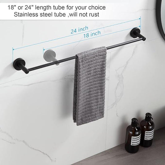 BGL Bathroom Hardware Set Black Bathroom Accessory Set Towel Bar 8 Pieces - ModernBath