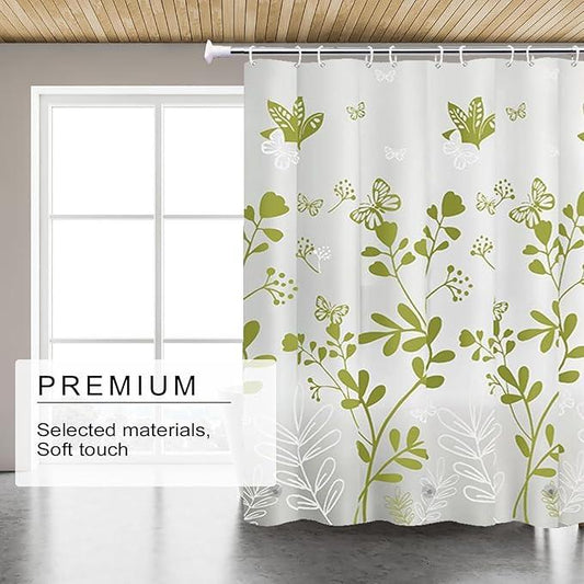 TIKABC Shower Curtain Liner, 4G PEVA Shower Liner, Plastic Waterproof Shower Curtains, with Grommet Holes and 3 Magnetic Weights(Butterfly) - ModernBath