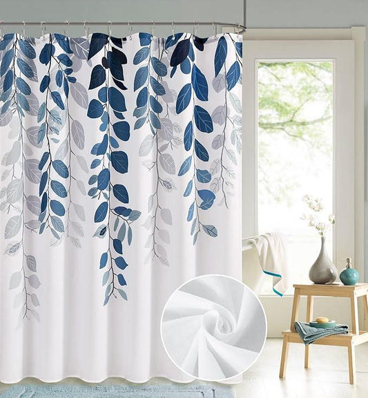 BOODII Blue Eucalyptus Shower Curtain for Bathroom Floral Watercolor Leaves Spring Shower Curtain Vines Botanical Natural Nature Vine Bathroom Decor 72x96 - ModernBath