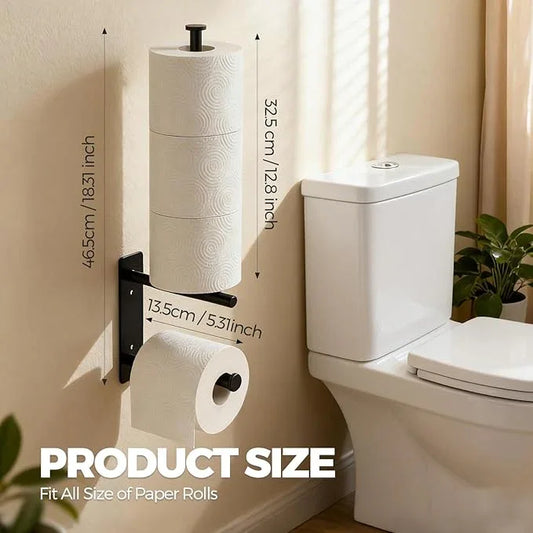 Modern Bathroom Toilet Paper Holder - Wall Mounted Storage Roll Dispenser for Bathroom - Self-Adhesive or Screw Installation Tissue Organizer for Space Saving - ModernBath