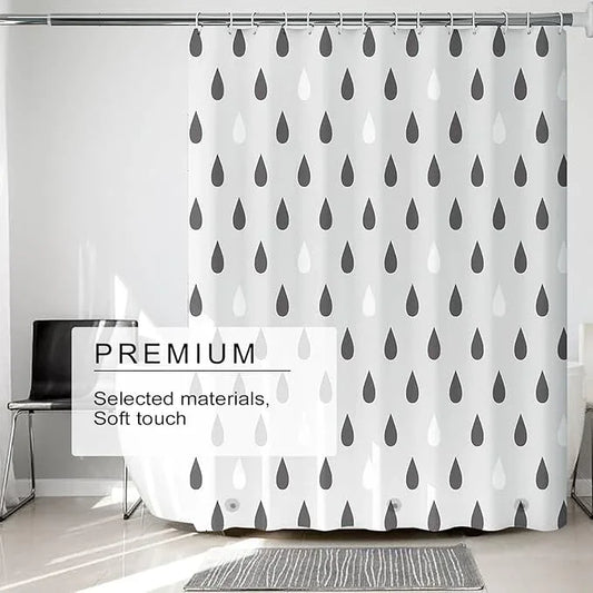 TIKABC Shower Curtain Liner, 4G PEVA Shower Liner, Plastic Waterproof Shower Curtains, 72x72 inch with Grommet Holes 3 Magnetic Weights - ModernBath