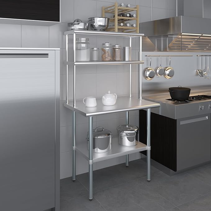 AmGood Double OverShelf Stainless Steel NSF - Many (36" Long x 12" Deep)