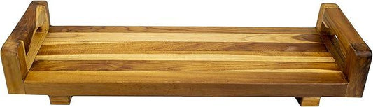 EcoDecors, 29 inch, with LiftAid Handles, Bath Tray for Tub, Bath Tub Tray Wood, Bathtub Table, Caddy for Bathtub in Natural Teak - ModernBath
