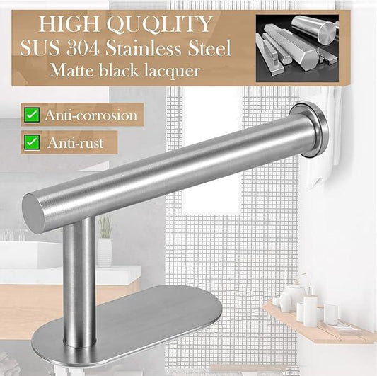 Toilet Paper Holder - Self Adhesive Toilet Paper Holder Wall Mount for Bathroom, SUS 304 Stainless Steel Command Strip Toilet Paper Roll Holder Stick On Wall, No Drilling - Brushed Nickel - ModernBath