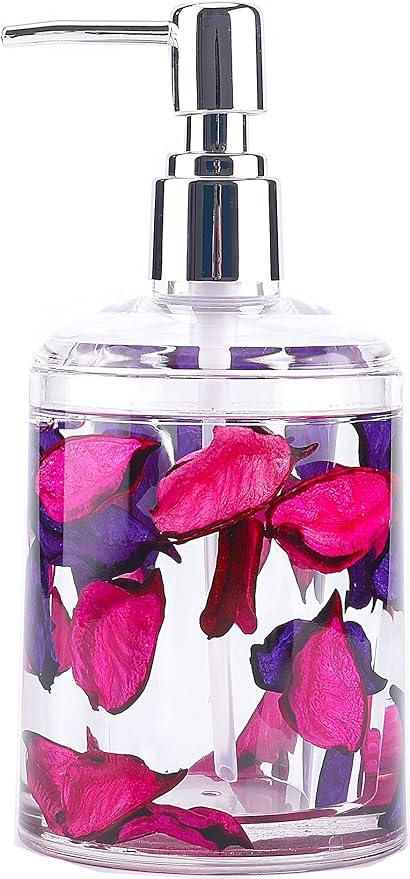 Locco Decor 4 Piece Acrylic Liquid 3D Floating Motion Bathroom Vanity Accessory Set Leaf - ModernBath