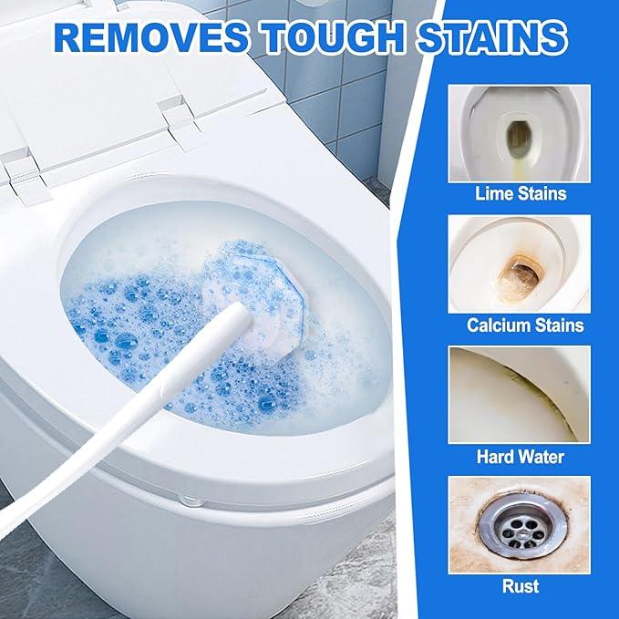 Zeefpod 100 Count Disposable Toilet Brush,Toilet Cleaner Wand Refills Compatible with Most Toilet Brushes- No Falling Apart, Fresh Fragrance,4X Cleaning Power,Bathroom Cleaning. - ModernBath