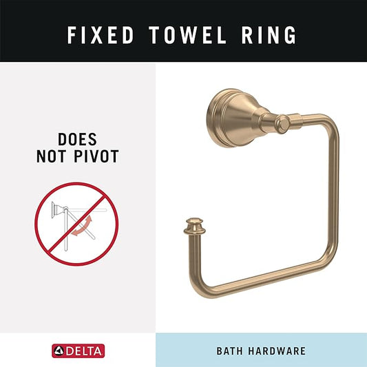 Delta Mylan 4-Piece Bathroom Set Champagne Bronze 18" Towel Rack, Toilet Paper Holder, Hand Towel Holder, Hook| Bathroom Accessory Set Towel Holder 4-Piece Hardware MYN64-CZ