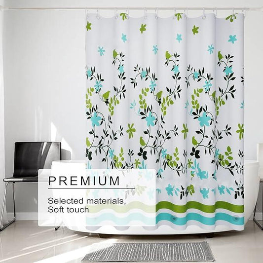 TIKABC Shower Curtain Liner, 4G PEVA Shower Liner, Plastic Waterproof Shower Curtains, 72x72 inch with Grommet Holes 3 Magnetic Weights - ModernBath