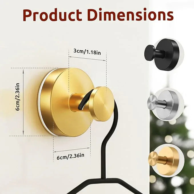 Upgraded Suction Cup Hooks for Door Wreaths, Heavy Duty Wreath Hangers for Front Door, Glass Window and Outdoor use, Strong Suction Vacuum Hook for Towels, Robes & Decorations(4 Pack, Gold) - ModernBath