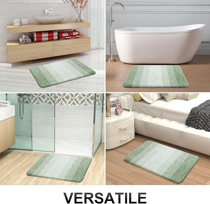 OLANLY Bathroom Runner Rugs 59x20, Extra Soft Absorbent Microfiber Bath Rugs, Rubber Backing, Quick Dry, Washable Bath Mats for Bathroom Floor, Tub and Shower, Home Decor Accessories, Sage Green - ModernBath