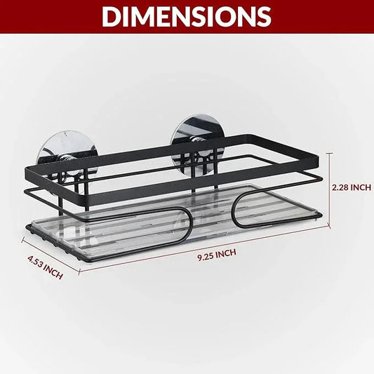 2-Pack Corner Shower Caddy - Rustproof Premium Metal Shelves with Adhesive Pads, No Drilling Required, Wall-Mounted Bathroom Organizer and Storage - Black - ModernBath