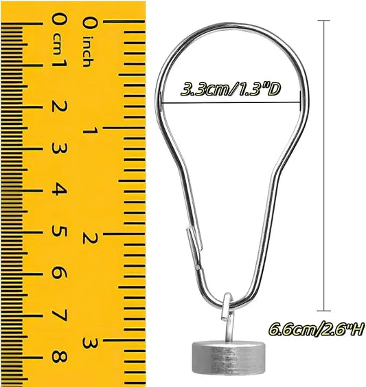Lyellfe 200 Pieces Shower Curtain Hooks, Rust-Proof Metal Bathroom Curtain Rings for Bathroom Shower Rods Curtains - ModernBath