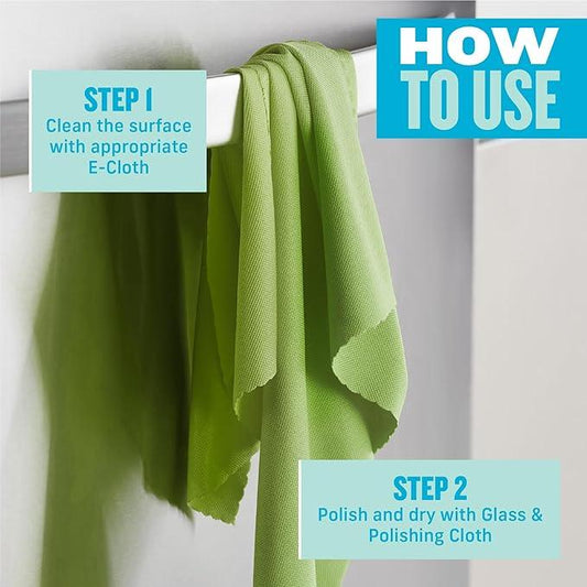 E-Cloth Polishing Microfiber Cleaning Cloth, 4-Pack - Microfiber Polishing Towels for Cars, Windows, & More - ModernBath