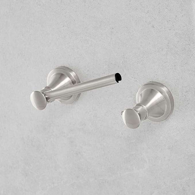 RUMOSE Toilet Paper Roll Holder Bathroom Flexible Pivoting Tissue Handle on Wall Mounted Brushed Nickel Rustproof Toilet Tissue Roll Holder,Stainless Steel - ModernBath