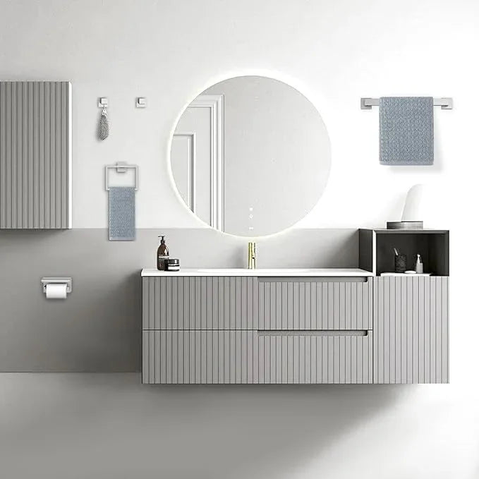 10-Pieces Brushed Nickel Bathroom Hardware Accessories Set,23.6 Inch Towel Bar Set,Stainless Steel Bathroom Hardware Set Towel Holder Set for Bathroom,Wall-Mounted Bathroom Accessories Kit - ModernBath