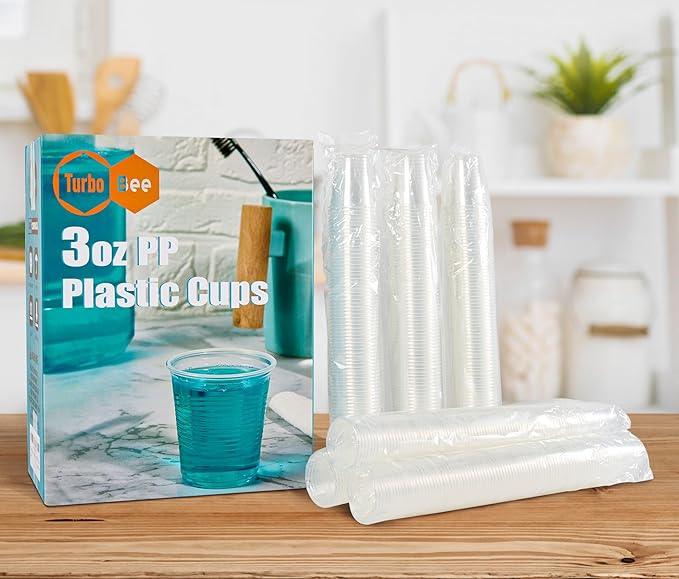 1200Pack 3oz Plastic Cups,Disposable Mouthwash Cups,3 Ounce Small Clear Tumblers for Tasting, Drinking and Party - ModernBath