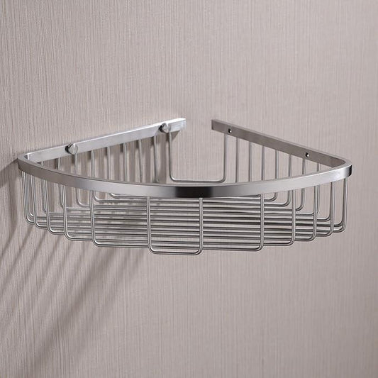 orhemus 304 Stainless Steel Shower Caddy Corner Basket Shelf Bathroom Organizer Wall Mounted Storage, Brushed Nickel - ModernBath