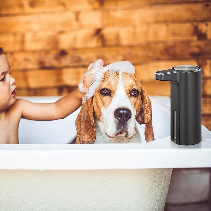 EKO Aroma Touchless Automatic Soap Dispenser for Bathroom and Kitchen, Liquid Hand Soap Dispenser, Water-Resistant and Rechargeable, 9 fl oz (Dark Grey) - ModernBath