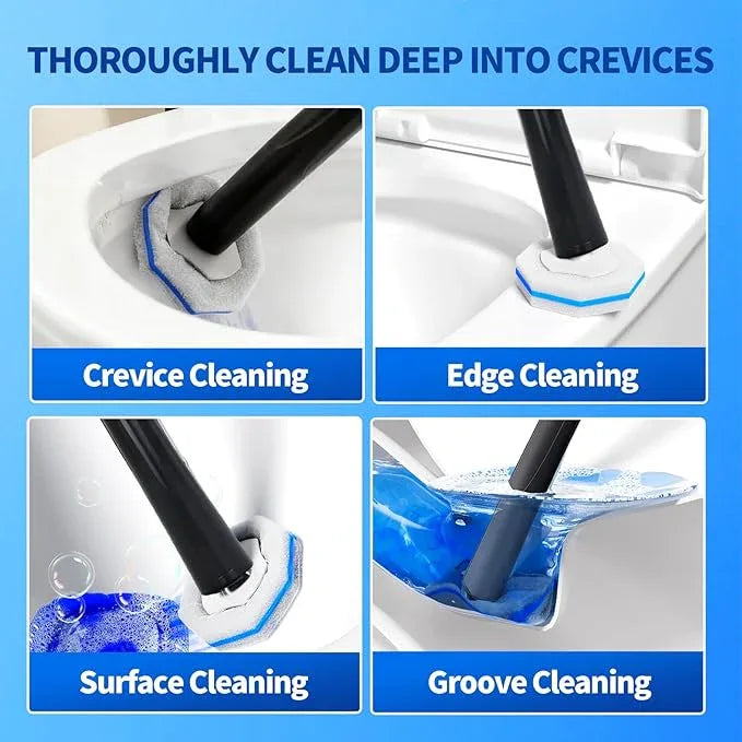 Disposable Toilet Bowl Brush with 36 Toilet Wand Refills Pads Replacement Heads, Toilet Cleaning Stick,Toilet Bowl Cleaner Wands Holder and Set, Toilet Cleaning System Starter Kit - ModernBath