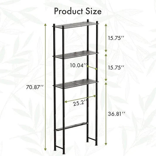 AmazerBath Bamboo Over The Toilet Storage Shelf, Over Toilet Bathroom Organizer Rack, 3-Tier Bathroom Shelves Over Toilet, Space Saver, Espresso - ModernBath