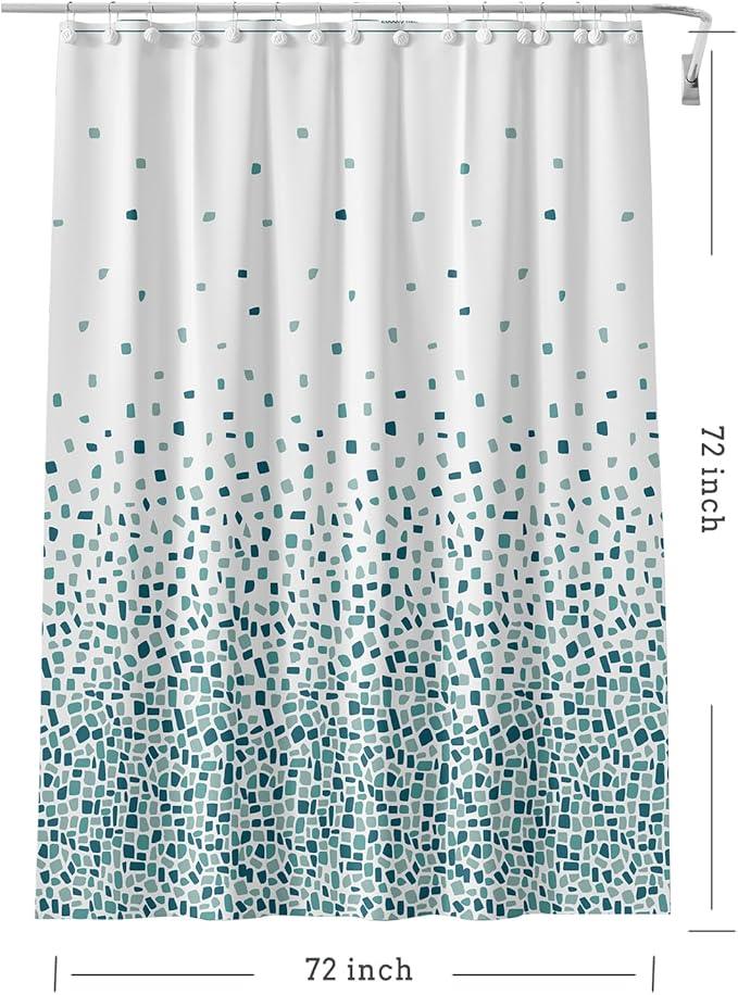 TIKABC Shower Curtain Liner, 4G PEVA Shower Liner, Plastic Waterproof Shower Curtains, with Grommet Holes and 3 Magnetic Weights(Gradient Green) - ModernBath