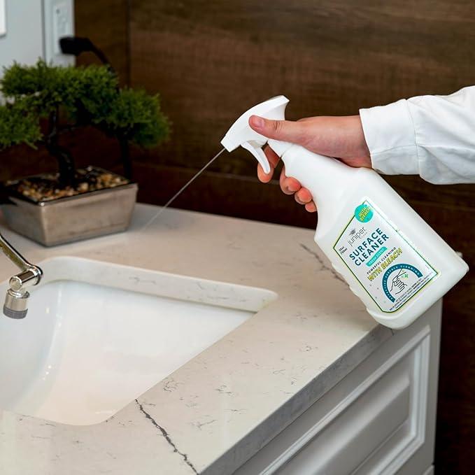 Juniper, Surface Cleaner With Bleach, All-Purpose Cleaner for Bathroom, Kitchen, Toilet, 25 Fl. Oz Trigger Spray Bottle, (Pack of 6), Total 150 Ounce - ModernBath