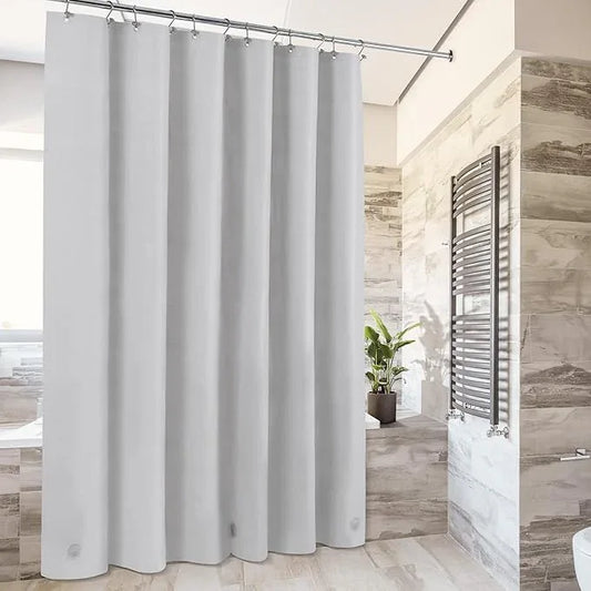 Barossa Design Shower Curtain Liner - Premium PEVA, BPA & PVC Free, No Chemical Smell, Lightweight Standard Size Shower Curtain with 3 Magnets, Metal Grommets -Silver Gray - ModernBath
