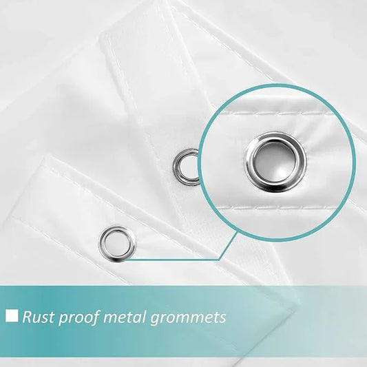 Mrs Awesome Long Shower Curtain Liner with 3 Magnets, 72x78 White PEVA Shower Liner, 78 Length Plastic Shower Curtain for Bathroom, Waterproof, 72 x 78, White - ModernBath