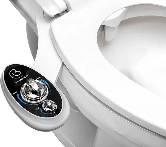 BossBidet, Luxury Bidet Toilet Seat Accessory - Water Sprayer Attachment to Clean Your Rear End. For Men, Women, Children - Non-Electric, Dual Nozzles, Aesthetic Design - Home & Bathroom Accessories - ModernBath