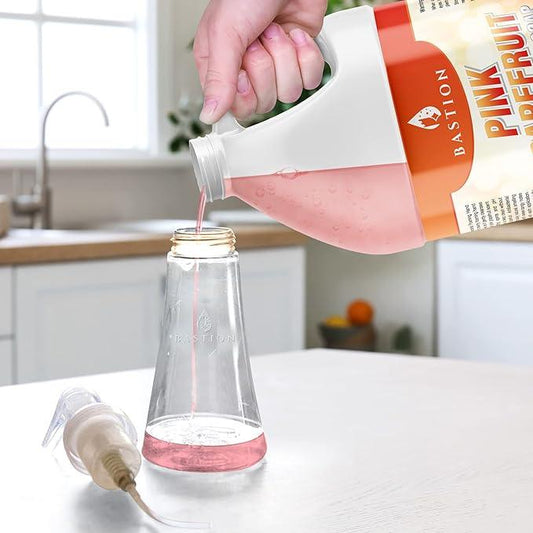 Bastion Pink Grapefruit Antibacterial Foaming Hand Soap Refill – Case of 4 Gallons (512 oz) – Bulk Moisturizing Hand Wash for Home, Office, Restaurants & Commercial Use – pH-Balanced, Gentle on Skin - ModernBath