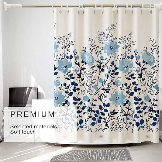 TIKABC Shower Curtain Liner, 4G PEVA Shower Liner, Plastic Waterproof Shower Curtains, 72x72 inch with Grommet Holes 3 Magnetic Weights - ModernBath