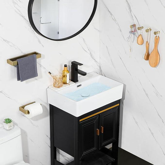 SAYAYO 6-Piece Bathroom Hardware Set Gold, Includes 10 Inch Towel Bar, Toilet Paper Holder & 4Pcs Coat Hooks Wall Mount, Towel Racks for Bathroom Accessories Set SUS304 Stainless Steel - ModernBath