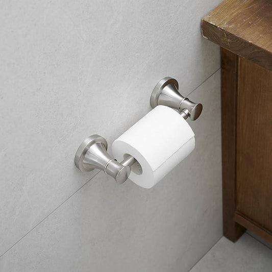 RUMOSE Toilet Paper Roll Holder Bathroom Flexible Pivoting Tissue Handle on Wall Mounted Brushed Nickel Rustproof Toilet Tissue Roll Holder,Stainless Steel - ModernBath