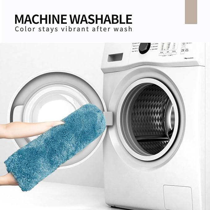 FIFU Bathroom Rugs 17" W x 24" L, Bath Mat for Bathroom, Bedroom, Laundry Room & Kitchen, Non-Slip Rubber Latex Backing, Extra Soft and Absorbent Microfiber Carpet, Machine Washable Rug, Sky Blue - ModernBath