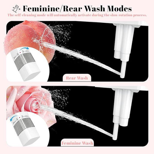 Bidet Attachment for Toilet,Non-Electric Ultra-Thin With,Rear/Feminine Wash,Self-Cleaning Dual Nozzles (Adjustable Angle), Adjustable Water Pressure, Cold Water Only, White - ModernBath