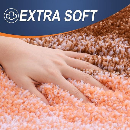 OLANLY Bathroom Rugs Mat 36x24, Extra Soft Absorbent Microfiber Bath Rugs, Rubber Backing, Quick Dry, Machine Washable Bath Mats for Bathroom Floor, Tub and Shower, Home Decor Accessories, Orange - ModernBath