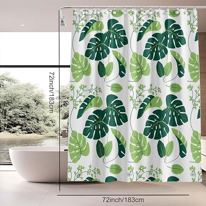 TIKABC Shower Curtain Liner, 4G PEVA Shower Liner, Plastic Waterproof Shower Curtains, 72x72 inch with Grommet Holes 3 Magnetic Weights - ModernBath