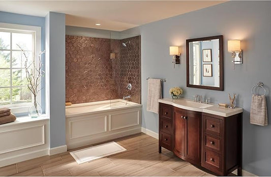 Delta Linden (1-Pack) Hand Towel Holder Polished Chrome Towel Racks for Bathroom Wall Round Towel Ring Holder for Bath Towel Hanger for Kitchen, Bathroom Accessories 79446