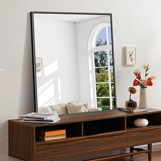KOCUUY Black Bathroom Mirror, 30x36 Inch Rectangle Mirror for Over Sink, Modern Decorative Wall Mirror for Bedroom Living Room Bathroom, Hang Horizontal/Vertical - ModernBath