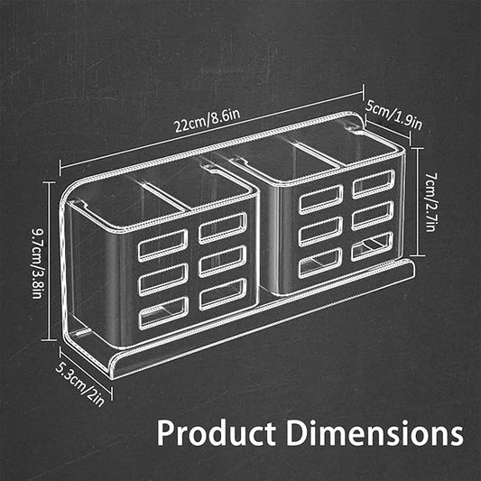 YESENT Aluminum Toothbrush Holder Self-Adhesive Hanging Bracket Shower Toothbrush Razor Holder Suitable for Toothbrush, Toothpaste, Razor and Comb etc Bathroom Storage