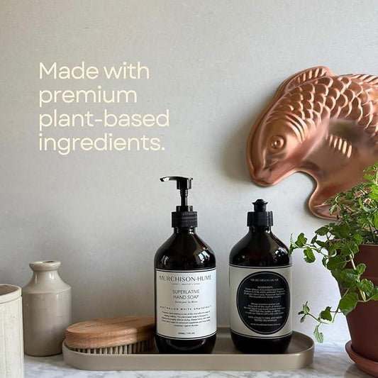 Murchison-Hume Luxury Vegan Hand Soap with Pump Dispenser, Moisturizing Hand Wash, SLS, Paraben & Cruelty-Free, 17oz (Australian White Grapefruit) - ModernBath