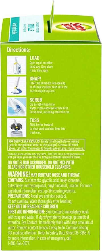 Scotch-Brite Disposable Toilet Scrubber Refills, Removes Rust & Hard Water Stains, 10 Disposable Refills Blue - ModernBath