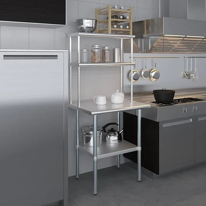 AmGood Double OverShelf Stainless Steel NSF - Many (30" Long x 12" Deep) - ModernBath