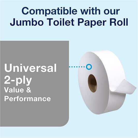 Tork Jumbo Toilet Paper Roll Dispenser Smoke T22, High Capacity, 66TR