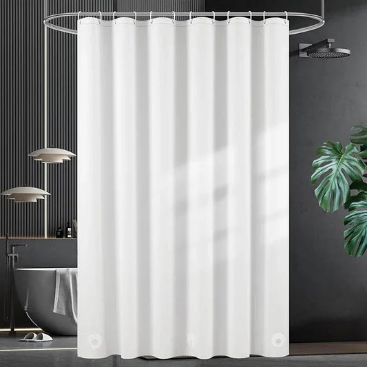 UFRIDAY Extra Long Shower Curtain Liner Premium PEVA 72 x84 inch,Heavy Duty Shower Curtain with 3 Weighted Magnets, Plastic Waterproof Bath Curtains with 12 Hooks - ModernBath